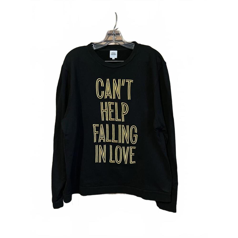 Elvis Presley x Opening Ceremony Embroidered Sweatshirt Mens XL Black